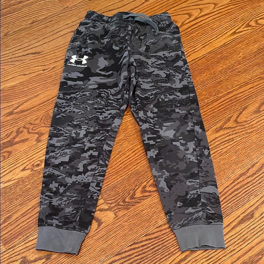 Youth Under Armour Kids Camo Joggers - Black
